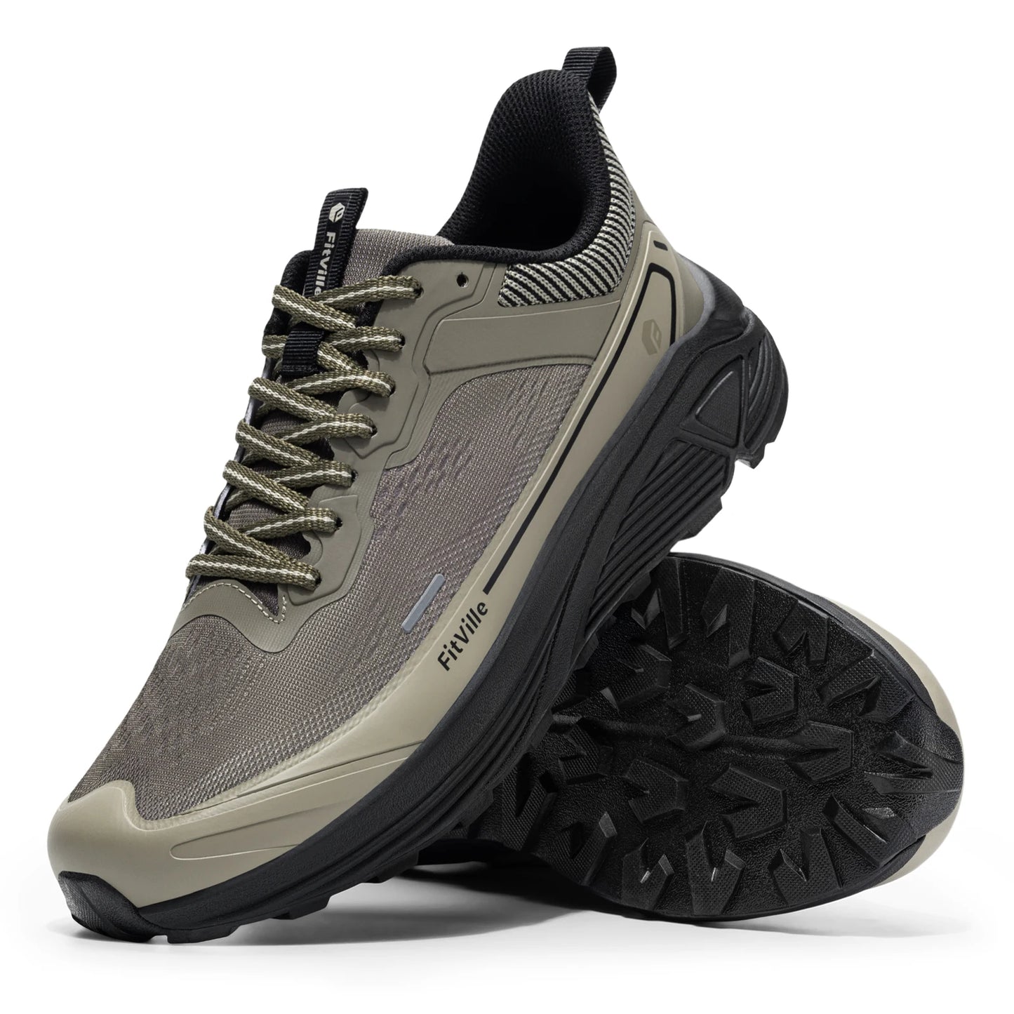Fitville Men's Wide Toe Box Cushioned Sneakers for Swollen Feet
