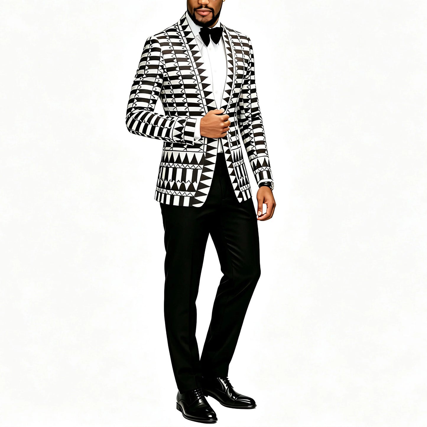 Mens Notched Blazer Slim Fit Casual Business Jacket