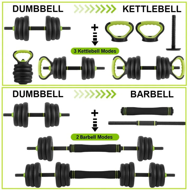 TWISTER.CK Adjustable Dumbbells 4in1 Weight Set for Home Gym