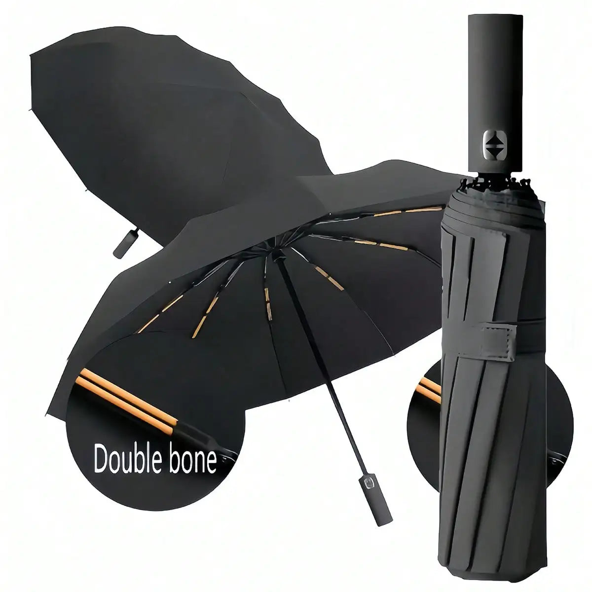 Fully Automatic Windproof 24 Rib Compact Folding Umbrella