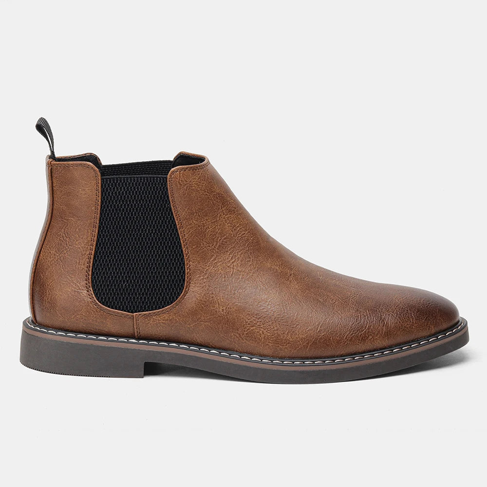 Hecrafted Mens Ankle Chelsea Boots Comfortable Casual Spring