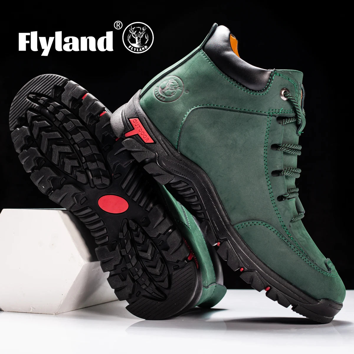 Flyland Men's Vintage Chukka Boots Top Layer Cowhide Leather