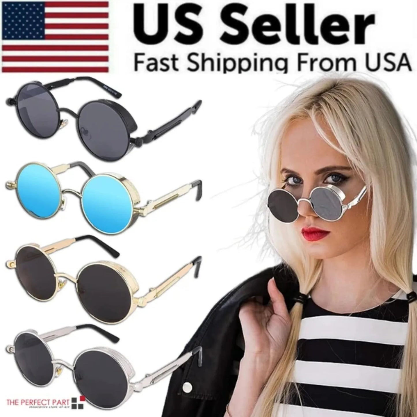 Retro Round Polarized Sunglasses Offering Premium UV Defense