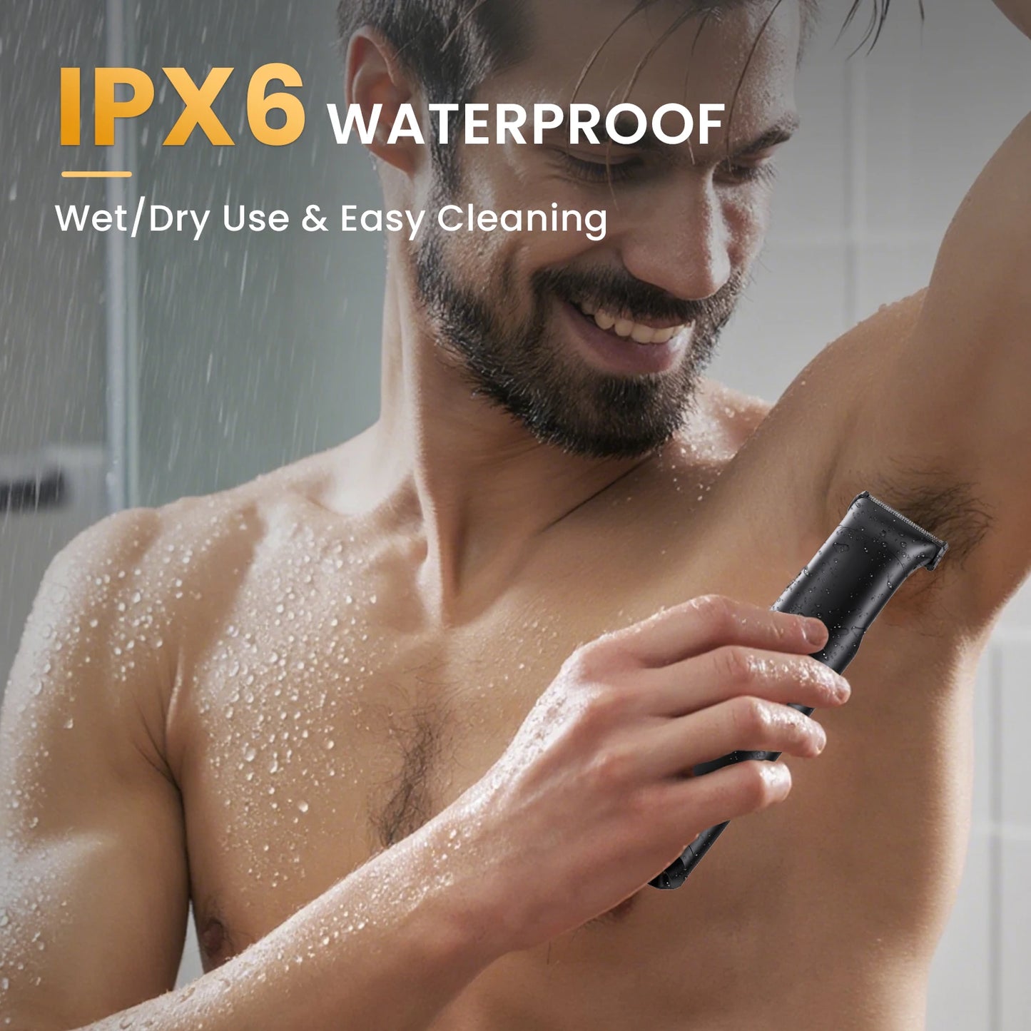 MAXGROOM Electric Body Hair Trimmer With Double Sided Blade IPX6 Waterproof