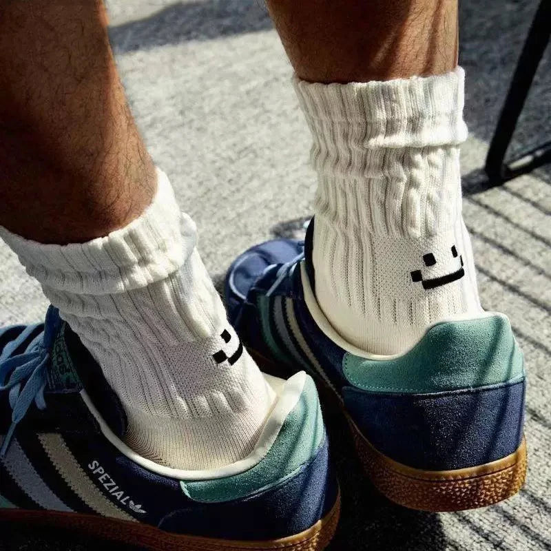 Men's Cotton Cushioned Crew Socks 4 Pairs Breathable Daily Wear