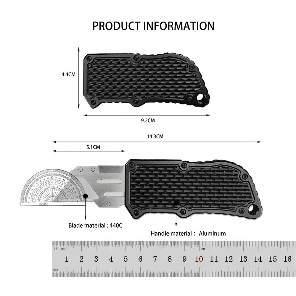 DIY Supplies Folding Knife 440C Blade Aluminum Handle Outdoor Tool