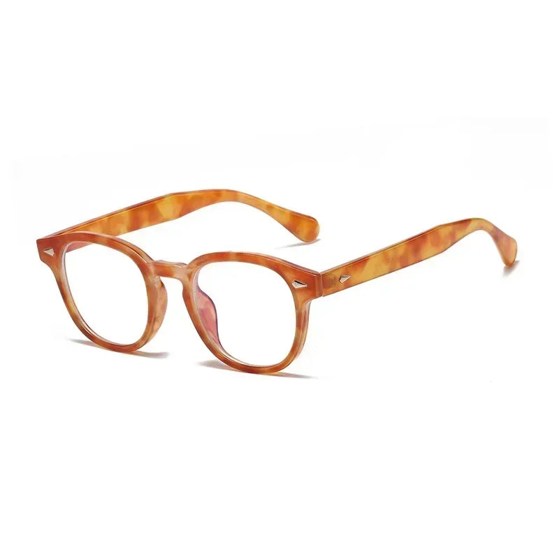 Jnpcxi Vintage Round Sunglasses UV400 Protective Acetate Frame Shades