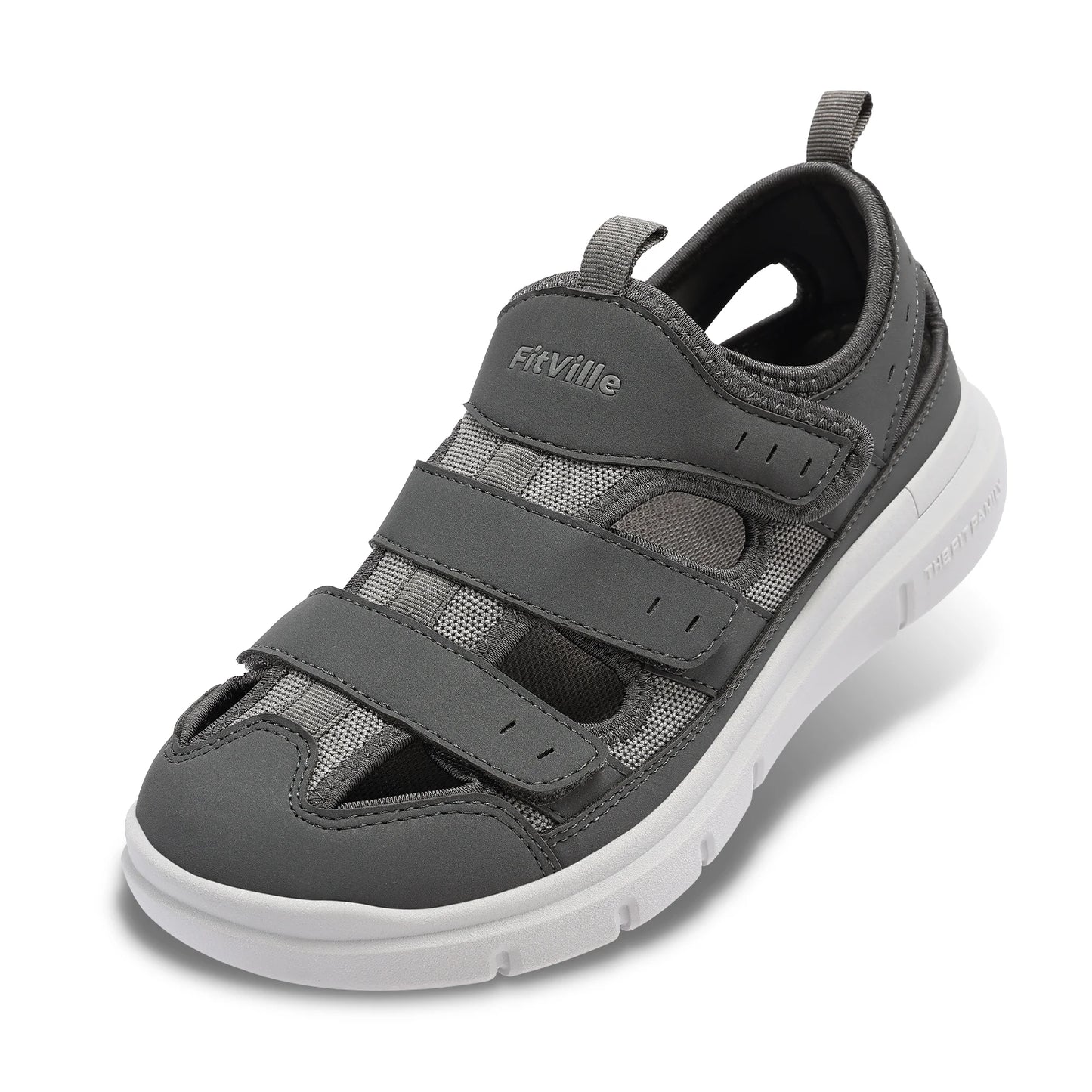 FitVille Men's Diabetic Sandals With Arch Support Lightweight Breathable