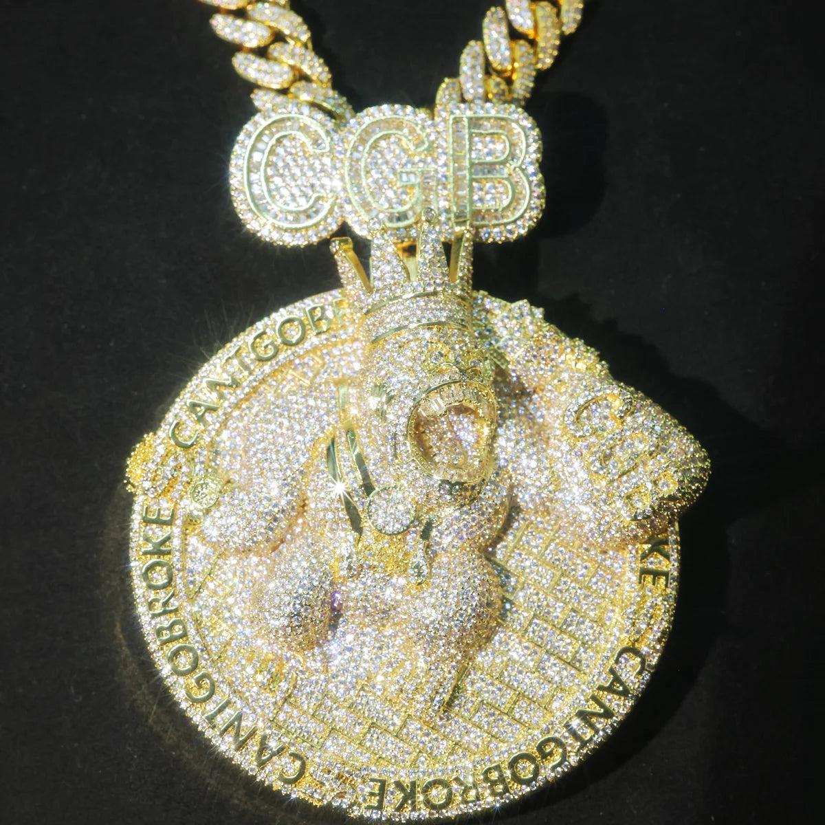 Lyee Cyee Hip Hop Chimpanzee Pendant With 5A Cubic Zirconia