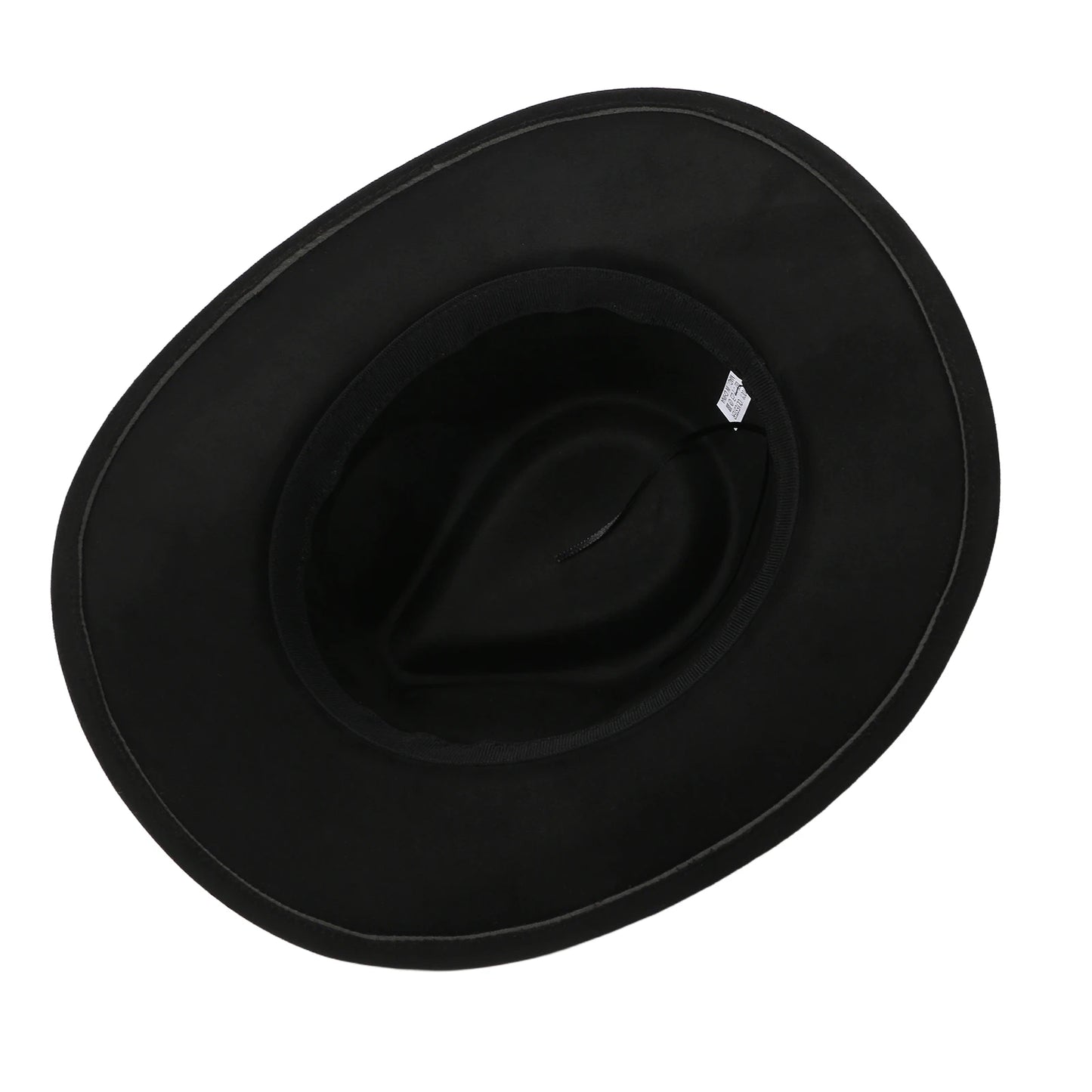 Unisex Faux Suede Western Cowboy Hat With Faux Leather Belt