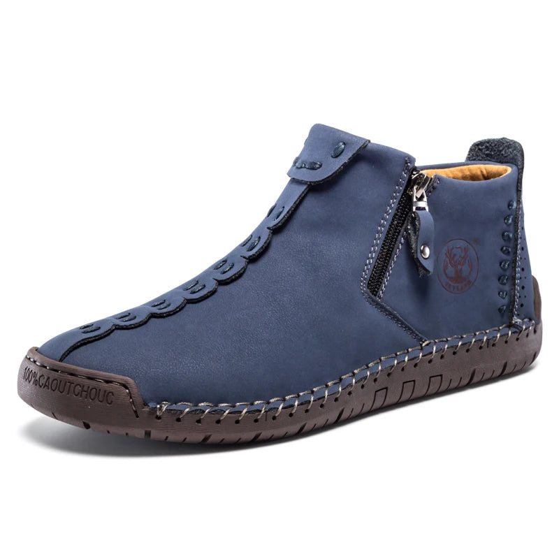 Flyland Men's Vintage Handmade Dress Chukka Boots for Casual Office