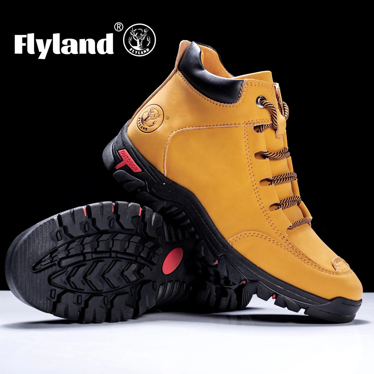 Flyland Men's Vintage Chukka Boots Top Layer Cowhide Leather