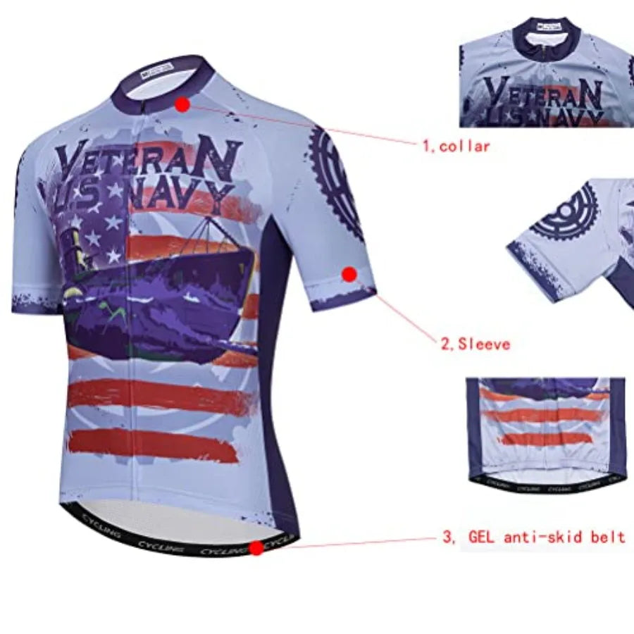 Womens Cycling Jersey Set Short Sleeve Shirt And Padded Shorts