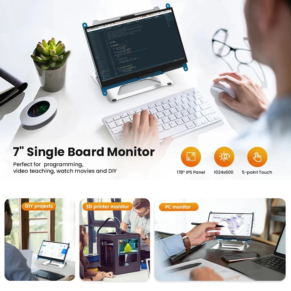 Eyoyo Raspberry Pi Touchscreen Monitor 1024x600 IPS HDMI