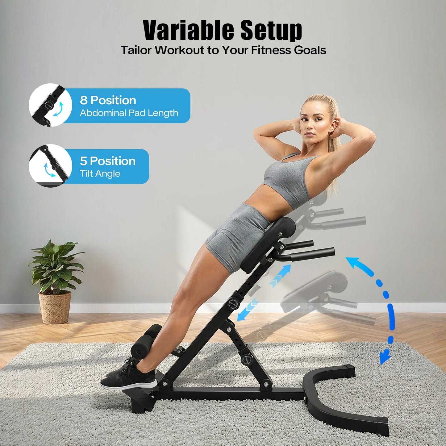 Roman Chair Back Extension Machine For Abdominal Core Training