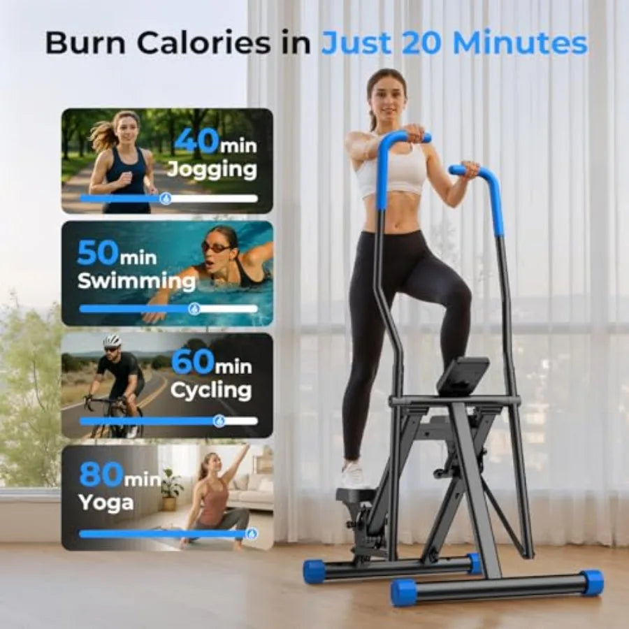 Stair Stepper Home Gym Vertical Climber With Stable Triangular Frame