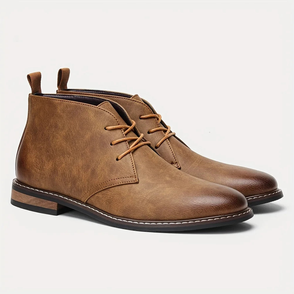 Hecrafted Mens Casual Desert Boots Lace Up Outdoor Walking Shoes