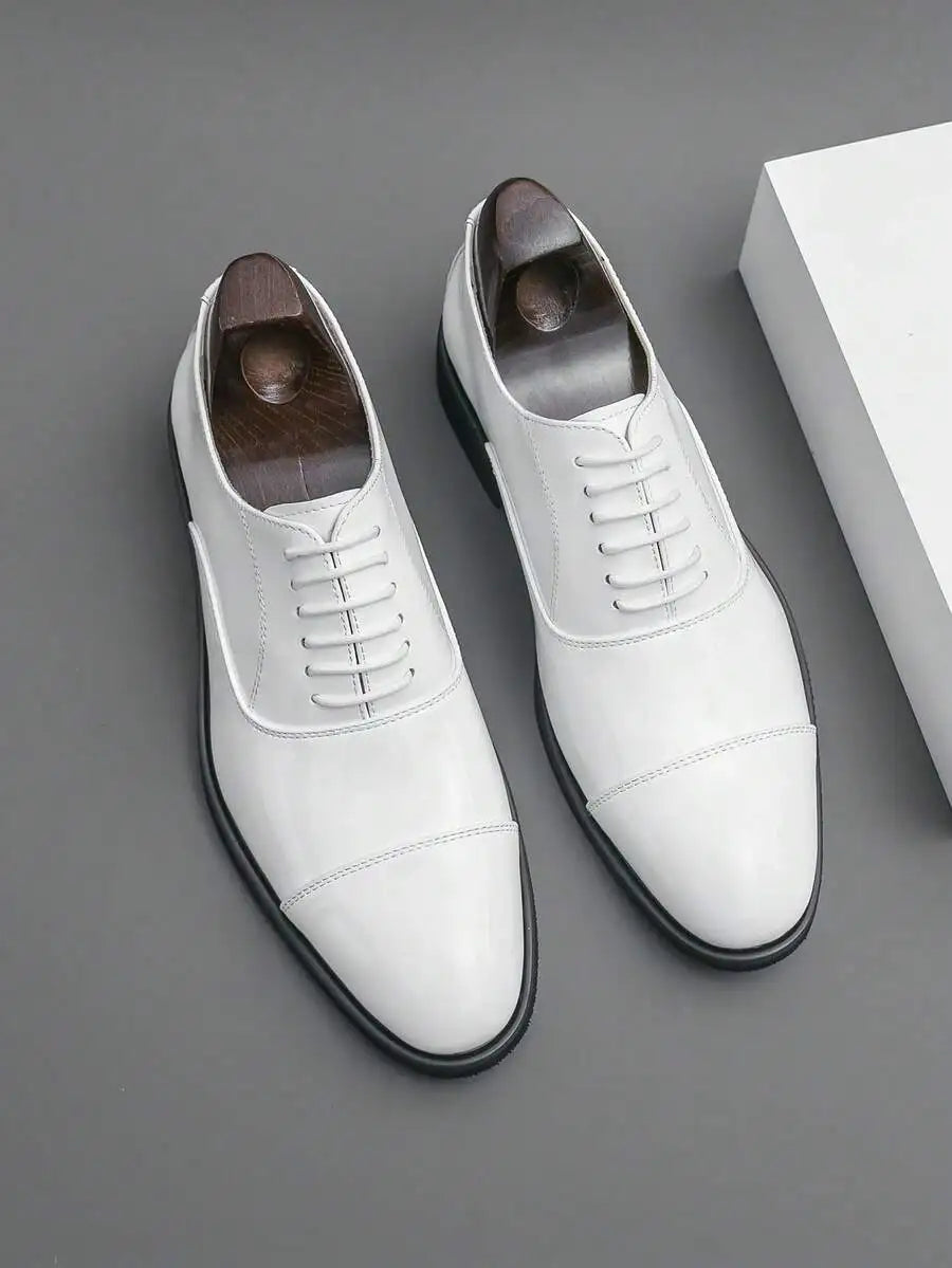 Patent Leather Oxford Derby Brogues For Men Wedding Formal Shoes