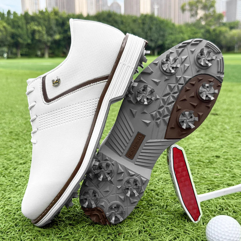 YUYIN Mens Golf Shoes Breathable Anti Slip Outdoor Casual Sneakers