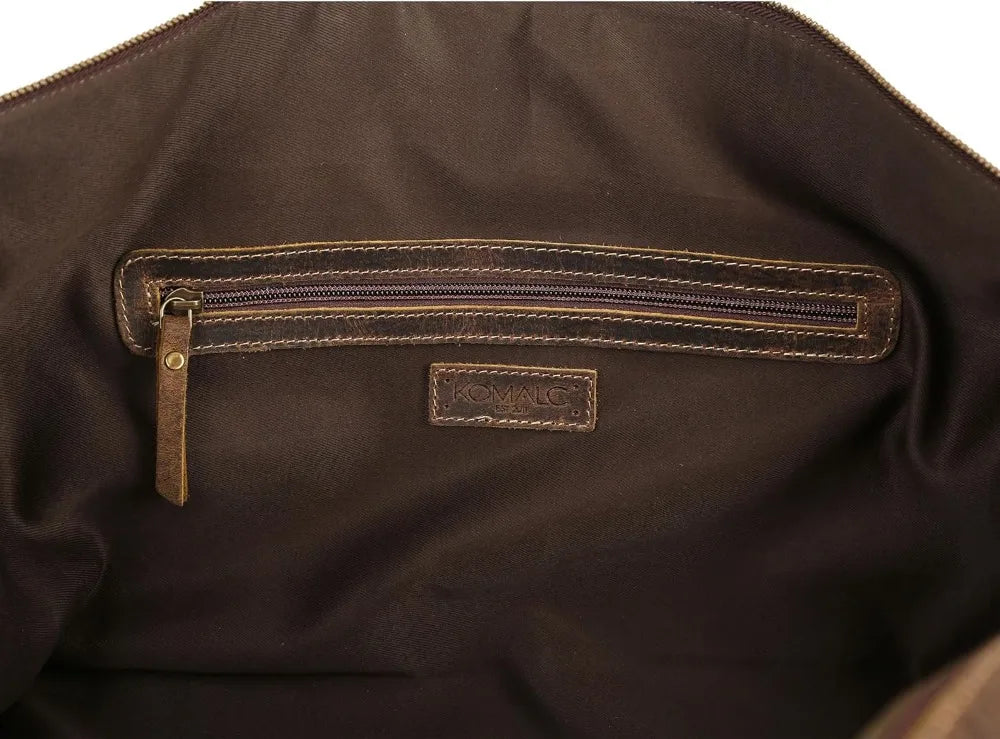 Full Grain Leather Travel Duffle Bag Carry On Overnight