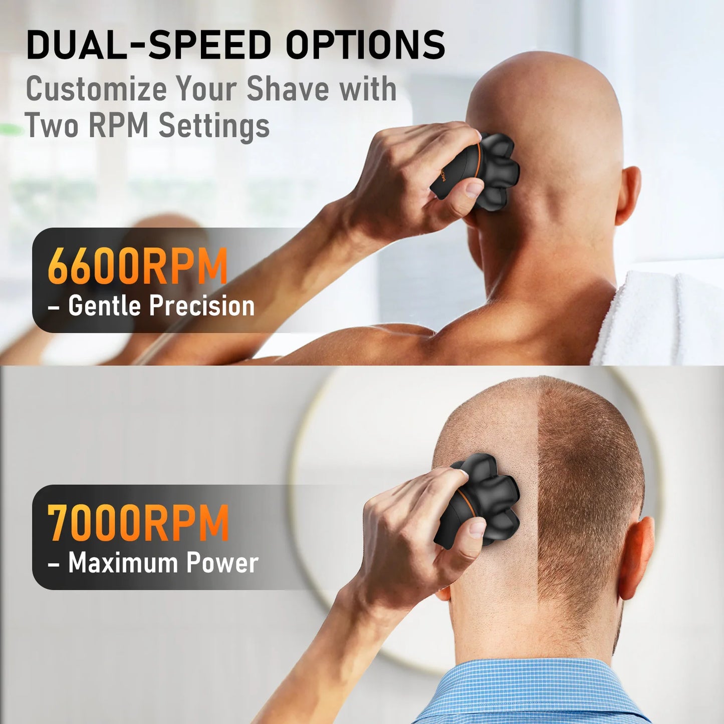 MAXGROOM IXP6 Waterproof Head Shaver With Floating Blade