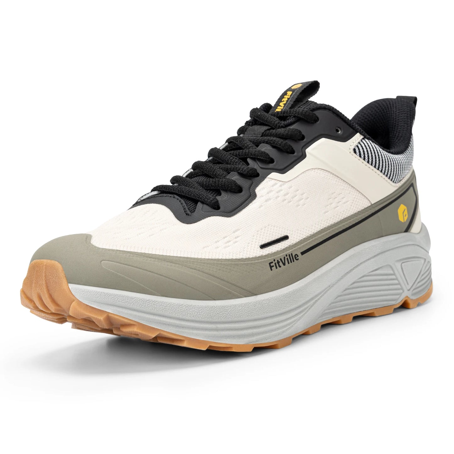 Fitville Men's Wide Toe Box Cushioned Sneakers for Swollen Feet