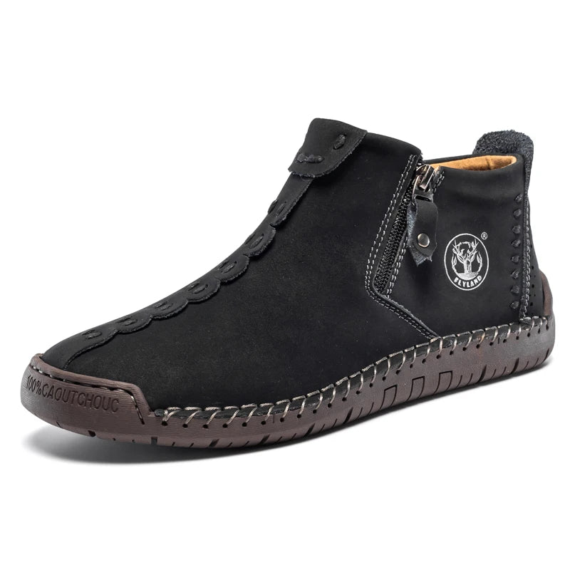 Flyland Men's Vintage Handmade Dress Chukka Boots for Casual Office