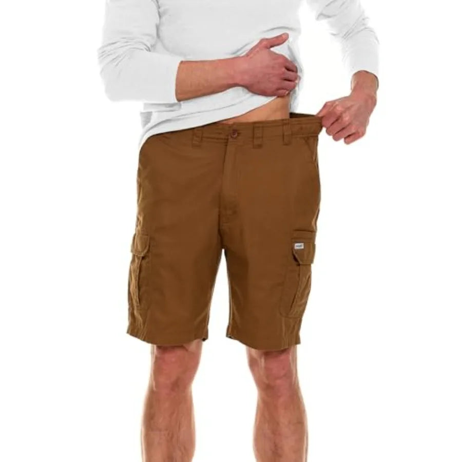 Mens Stretch Twill Cargo Shorts For Outdoor Casual Wear
