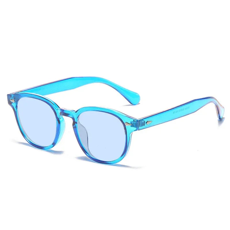 Jnpcxi Vintage Round Sunglasses UV400 Protective Acetate Frame Shades
