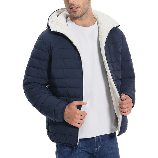 Pioneer Camp Men's Sherpa Lined Hooded Winter Puffer Parka