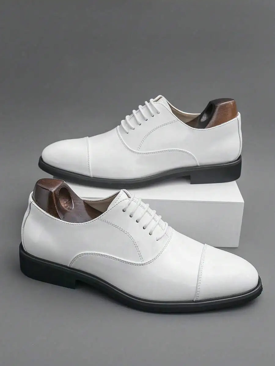 Patent Leather Oxford Derby Brogues For Men Wedding Formal Shoes