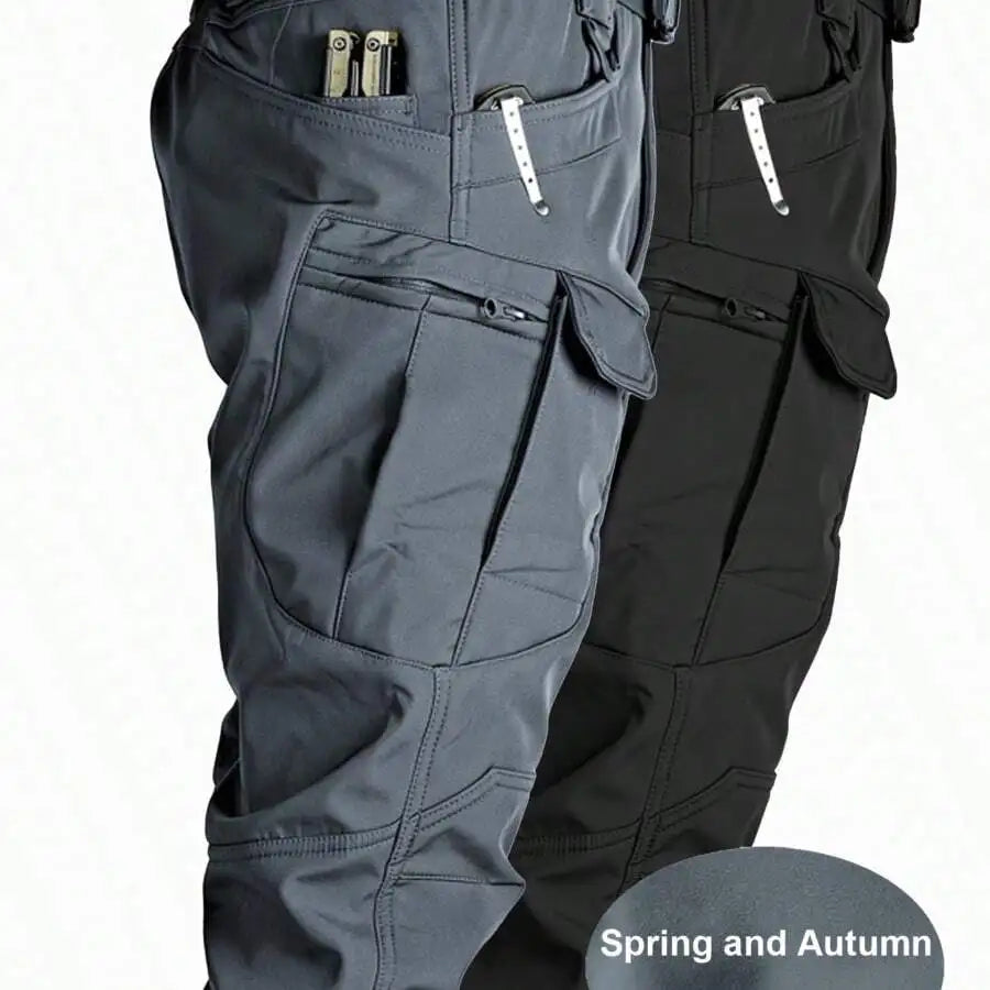 2-Pack Men’s Utility Cargo Trousers With Expandable Pockets, Lightweight Stretch Fabric, Comfortable For Daily Wear Spring