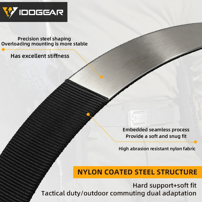 IDOGEAR Men's Ratchet Belt No Holes Slide Buckle Casual