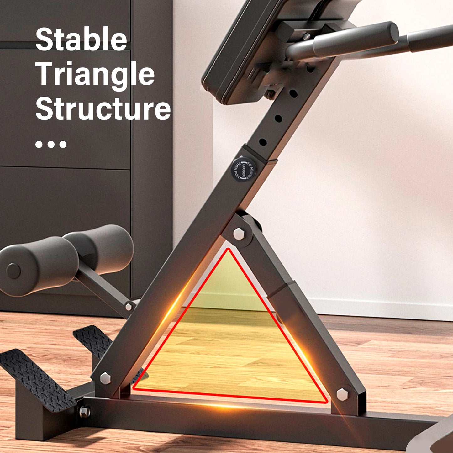 Roman Chair Hyperextension Bench Foldable Sit Up for Core Training