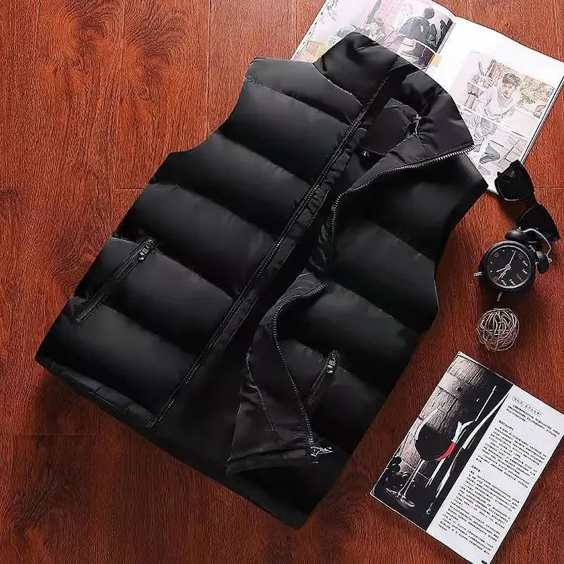 Aiwetin Mens Sleeveless Warm Winter Waterproof Jacket