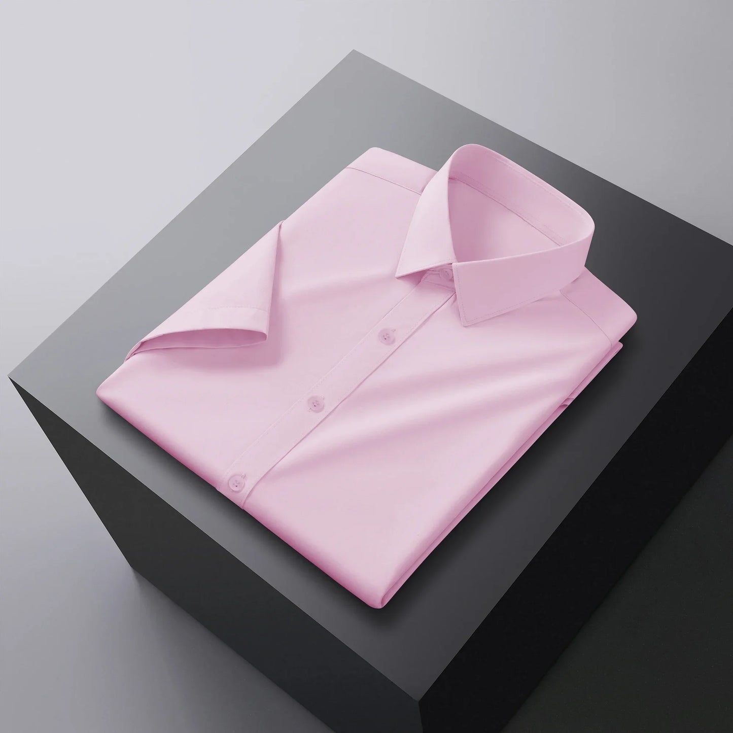 Men's Business Casual Short Sleeve Shirt No Ironing Summer Wear