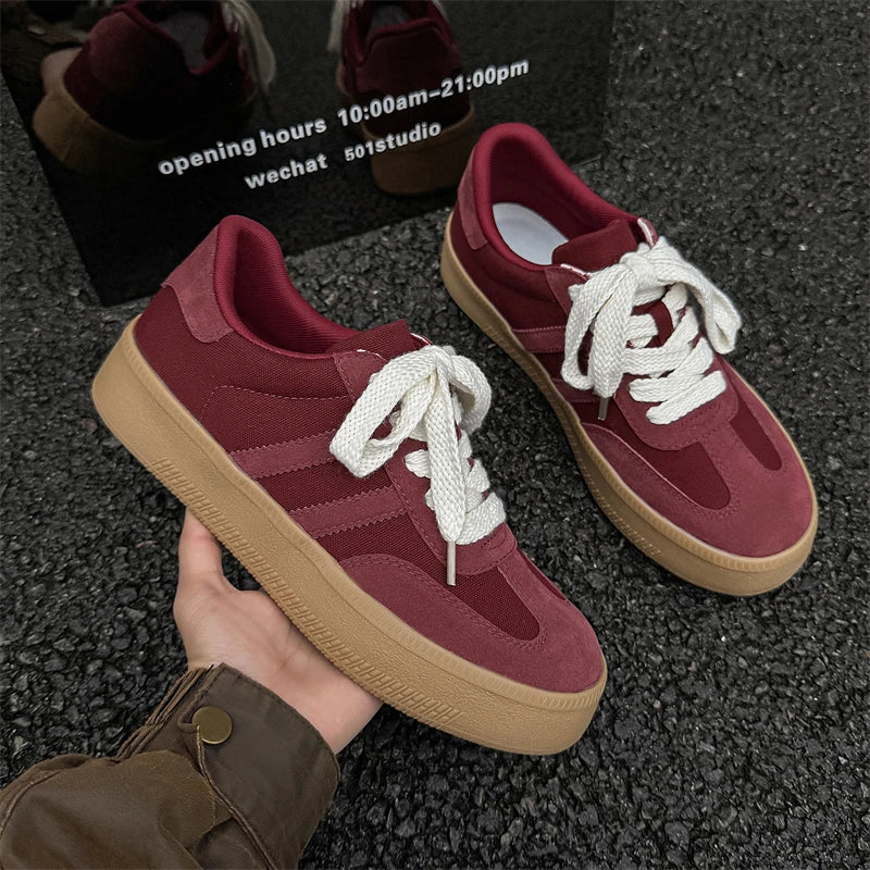 YUYIN Men's Casual Sneakers Thick Sole Board Shoes
