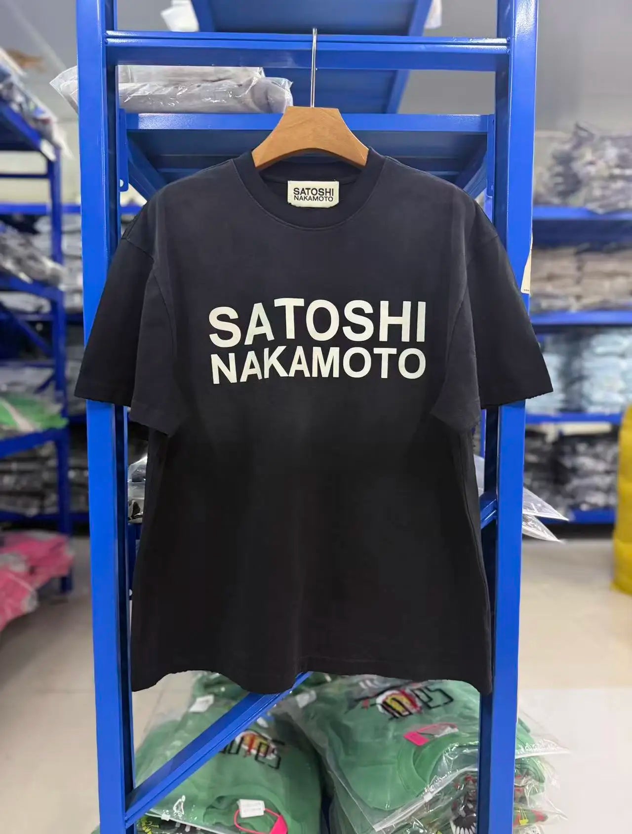 26SS Y2K High Quality American Retro Trendy Fashion Tops Satoshi Nakamoto 100% cotton large size loose Men's Women's T-Shirt