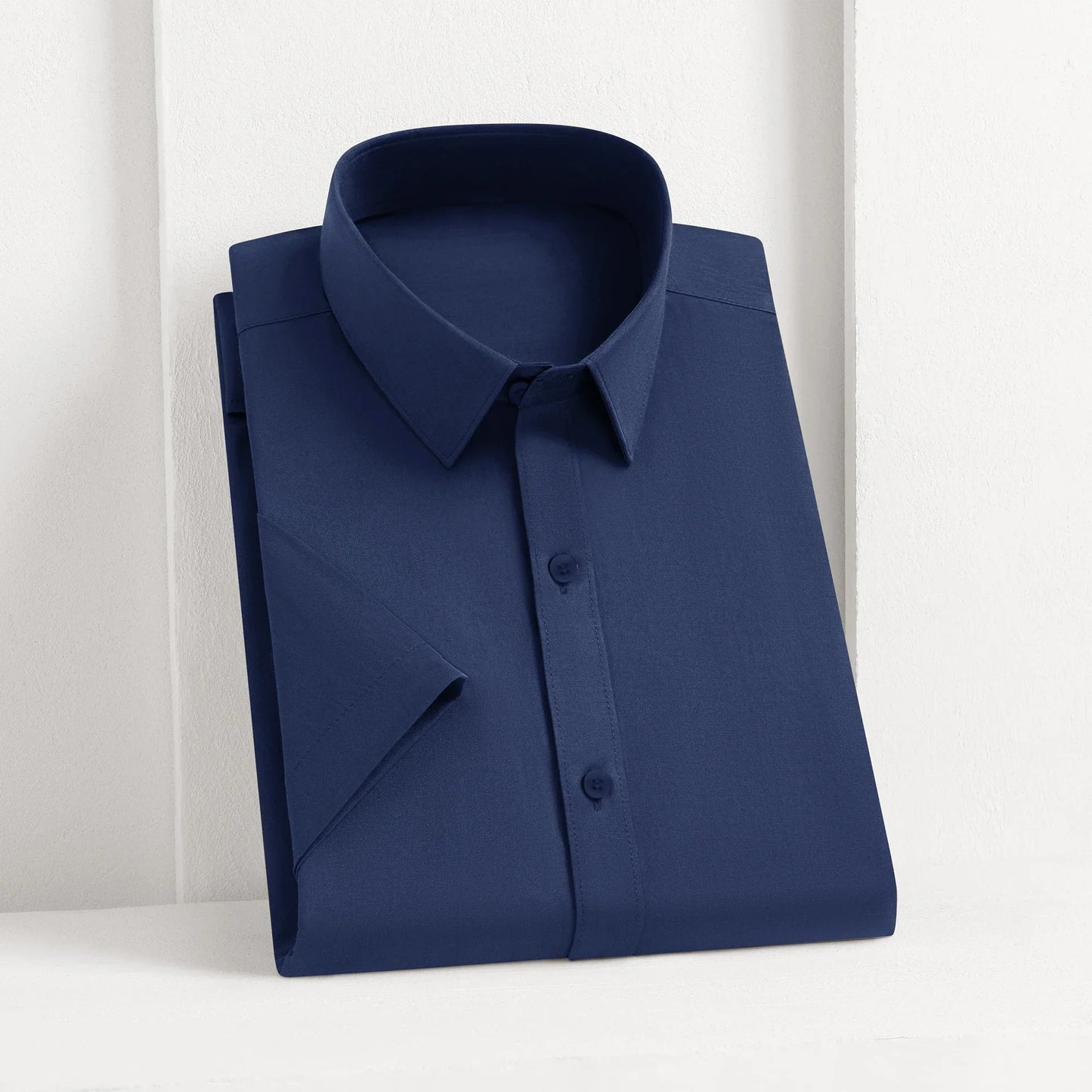 Men's Business Casual Short Sleeve Shirt No Ironing Summer Wear