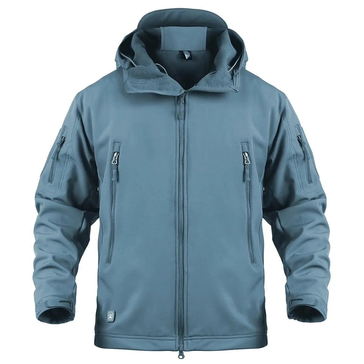 Men's Military Tactical Softshell Jacket With Fleece Hooded Coat