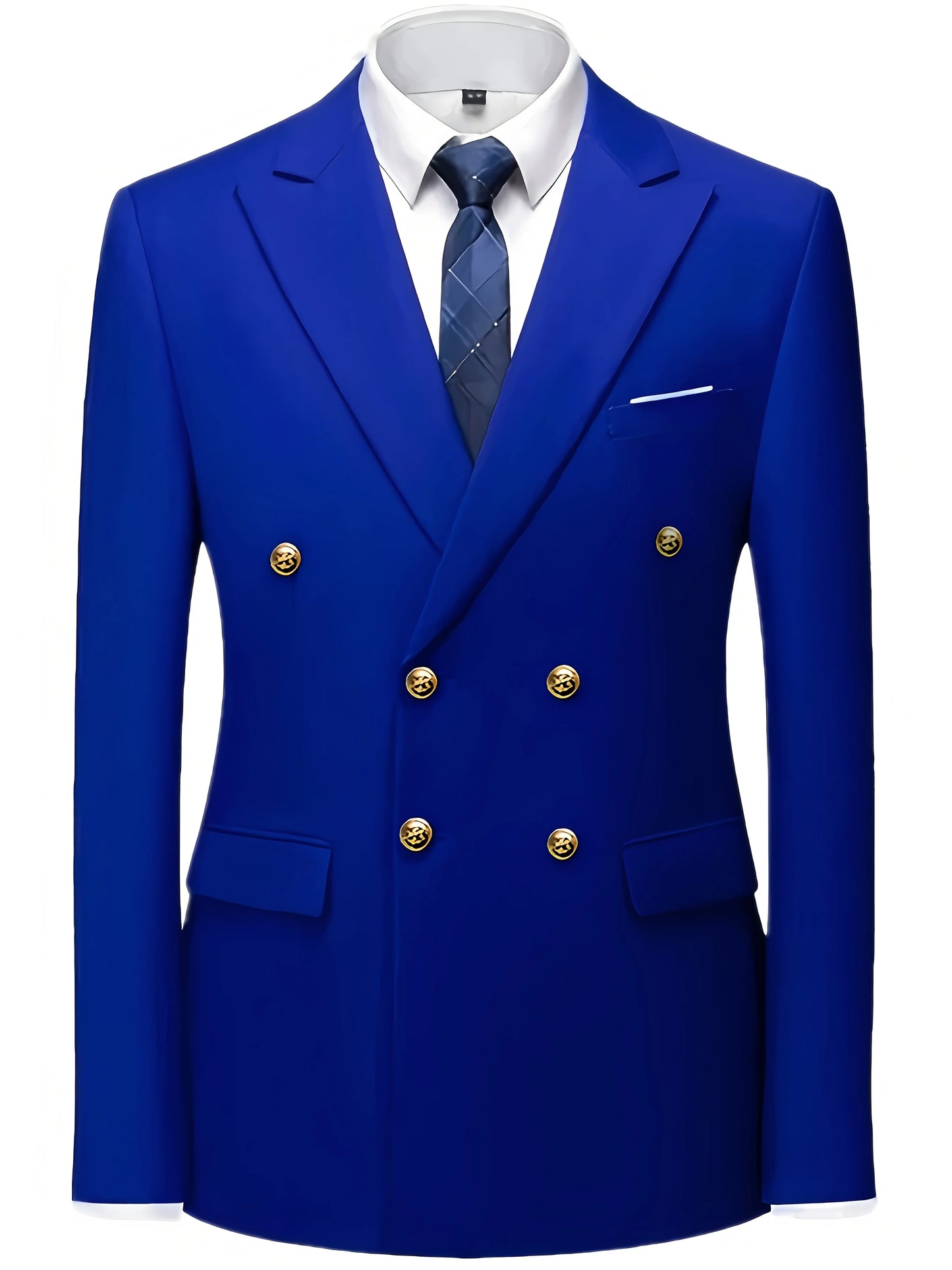 Men's Premium Double Breasted Suit Slim Fit 2Piece Blazer Trousers