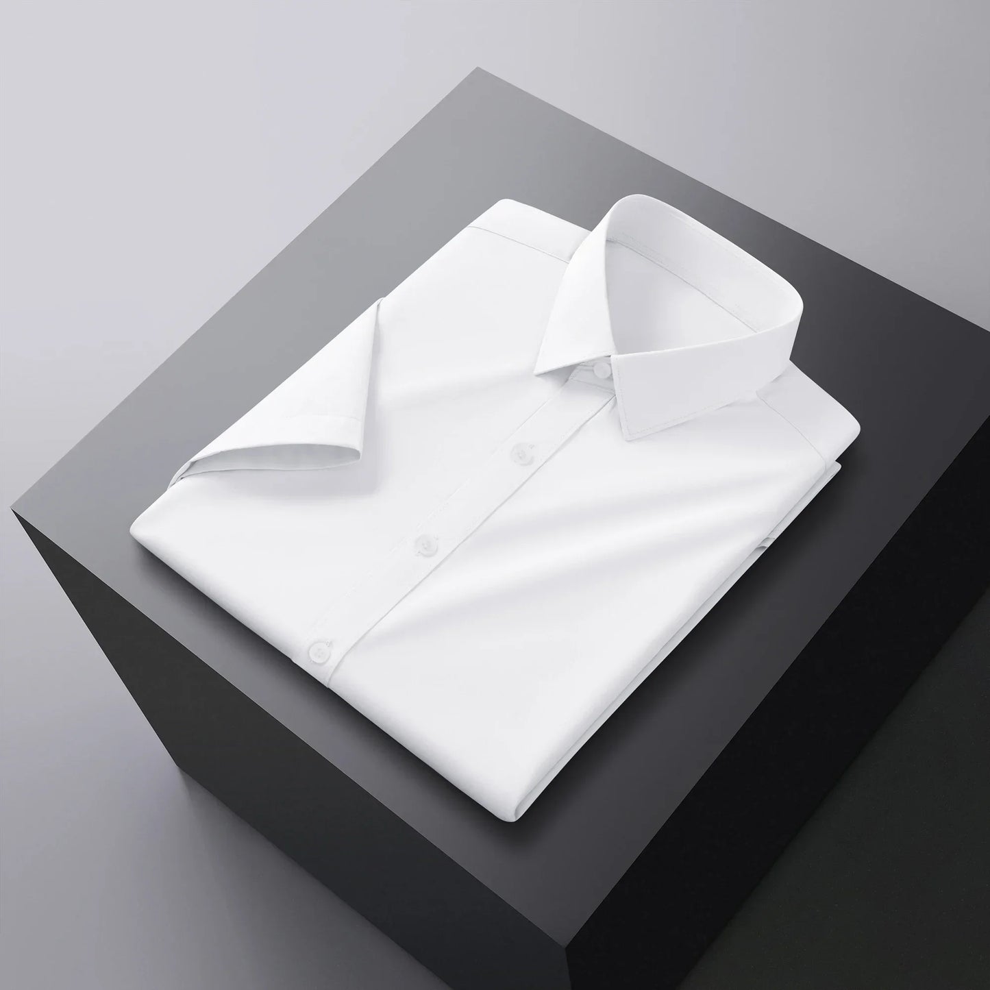 Men's Business Casual Short Sleeve Shirt No Ironing Summer Wear