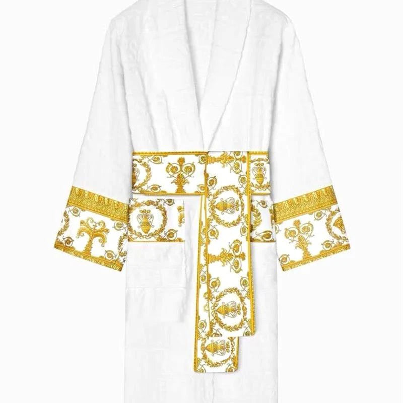 Cotton Bathrobe For Men And Women Luxury Plush Loungewear
