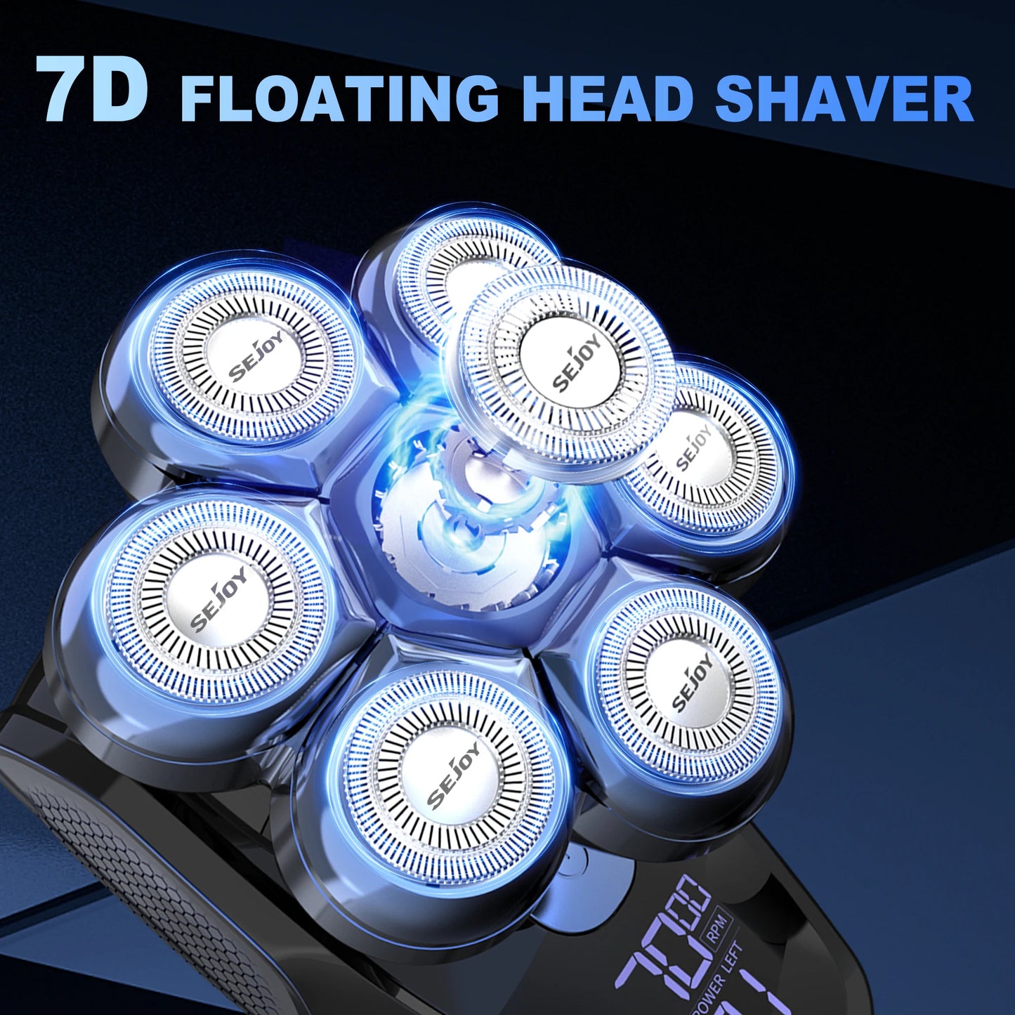Sejoy 7D Six In One Head Shaver For Bald Men Waterproof Grooming Kit