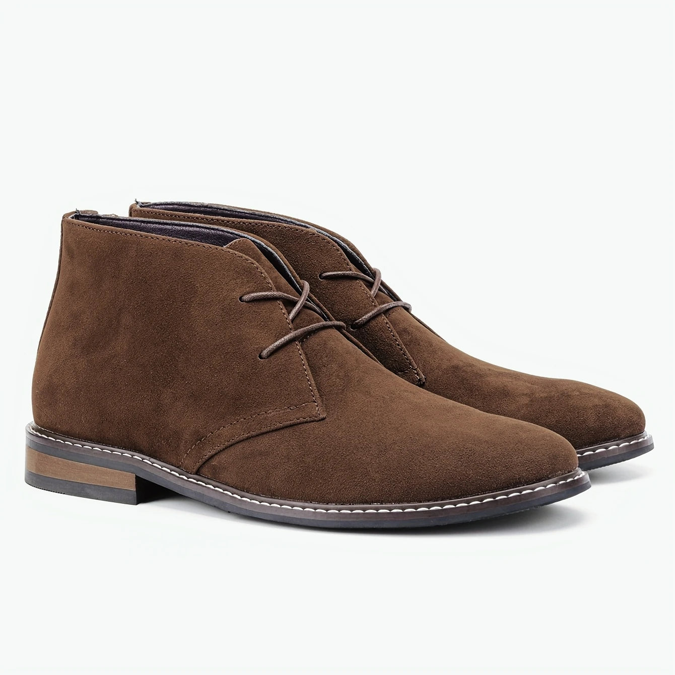 Hecrafted Mens Casual Desert Boots Lace Up Outdoor Walking Shoes
