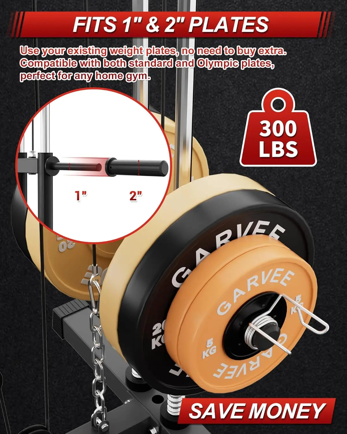 HiMISS Home Gym Machine Chest Press Lat Pulldown AllInOne
