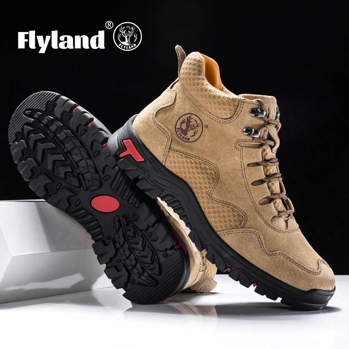 FLYLAND Men's Fashion Sneakers Chukka Boots Breathable Casual Shoes
