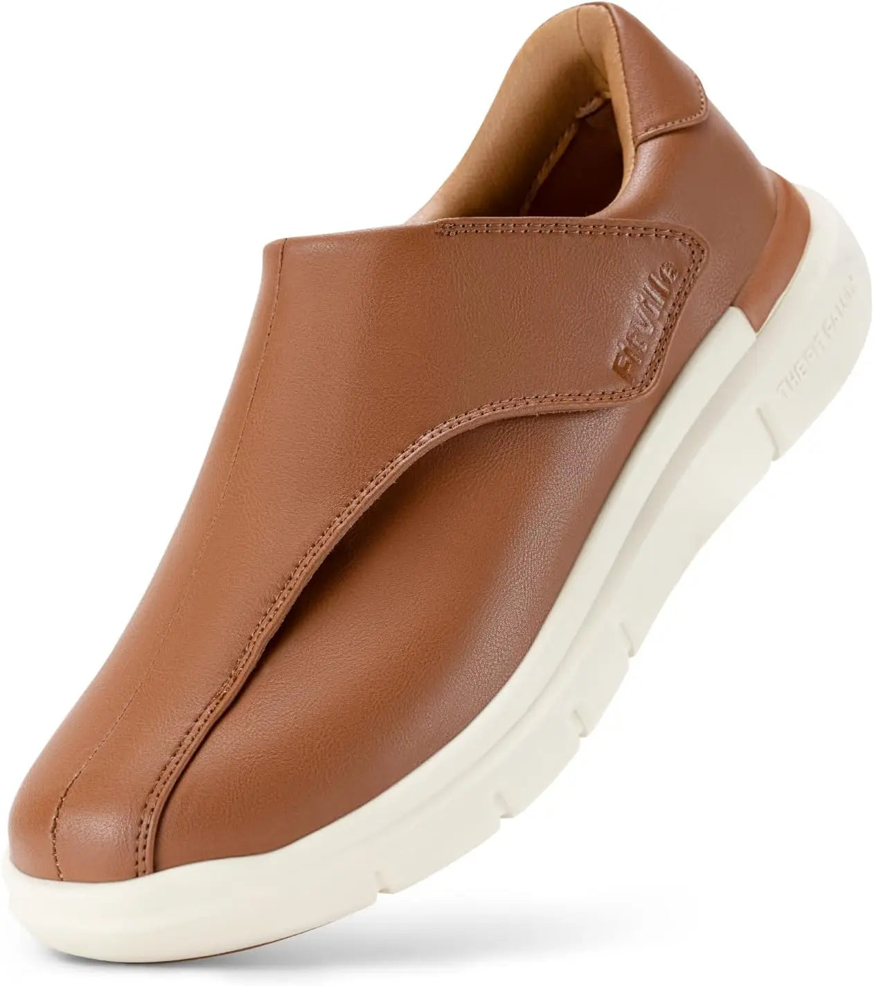 FitVille Diabetic Oxford Slip On Dress Shoes For Swollen Feet Adjustable Fit
