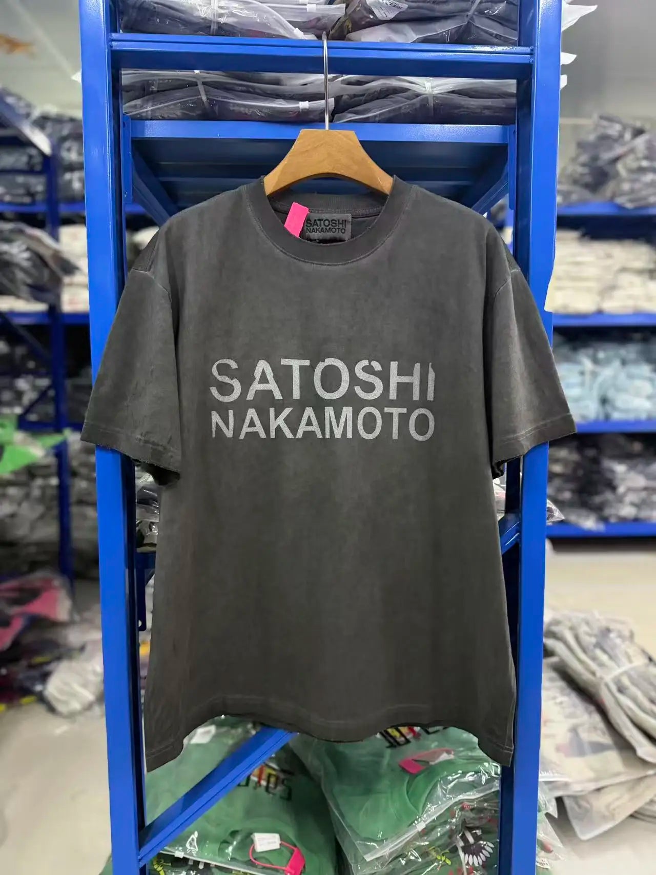 26SS Y2K High Quality American Retro Trendy Fashion Tops Satoshi Nakamoto 100% cotton large size loose Men's Women's T-Shirt