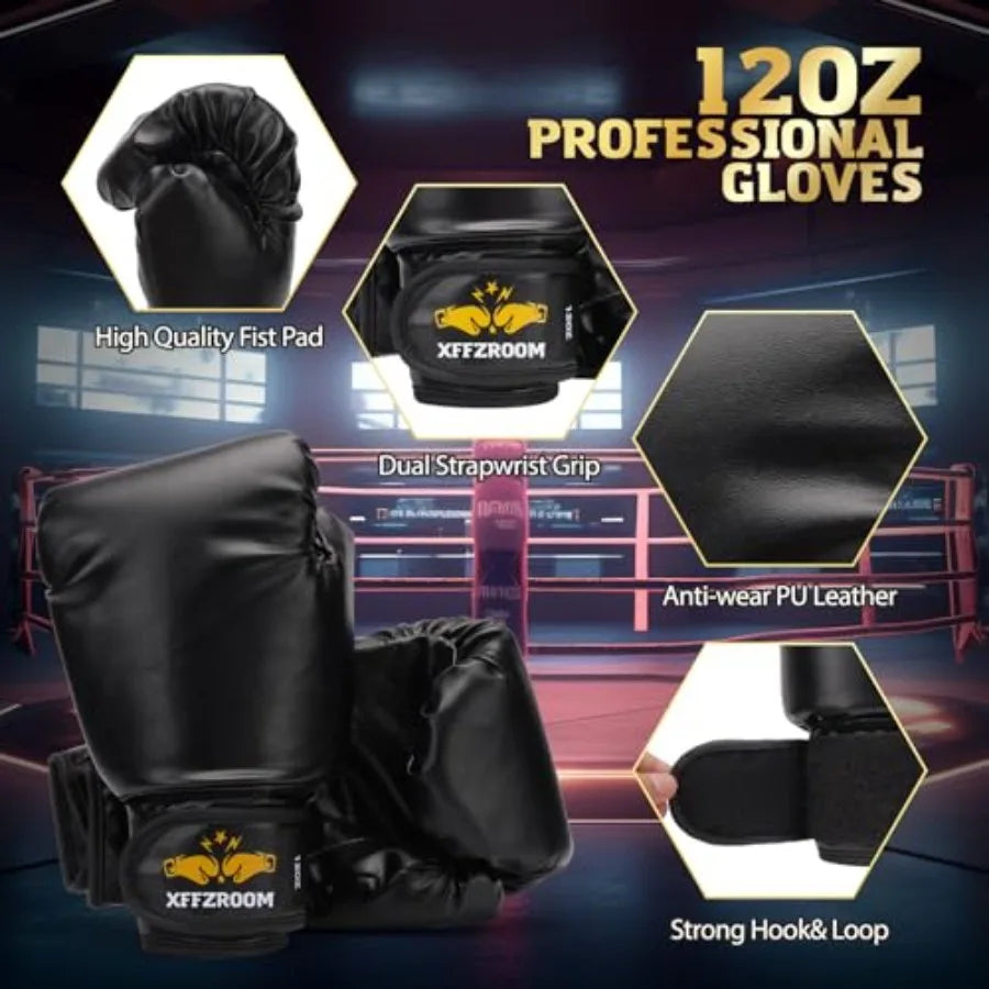 Six In One Premium Punching Bag Set With Gloves Wraps